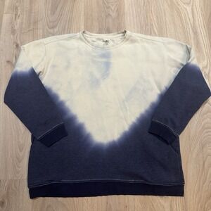 Natural Life Sweatshirt Women's Sz L Crewneck Pockets Tie Dye Oversized Boho